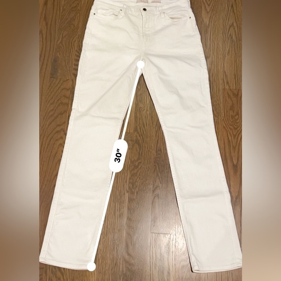 JEN7 by 7 for All Manking WHITE SLIM STRAIGHT JEANS size 10 preppy F - Picture 6 of 10